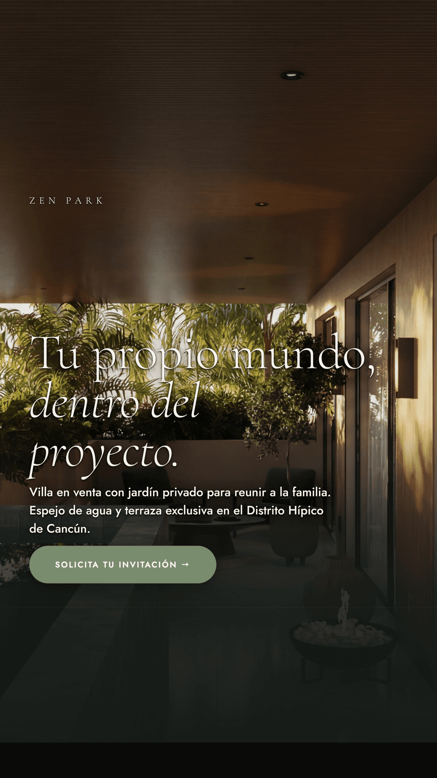 Creatividad vertical de campaña para Zen Park.